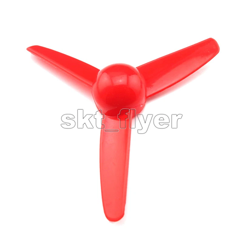 10pcs Three-bladed Red 80*2mm Propeller Air Fan Aircraft Model Helicopters HM - Image 4 of 4