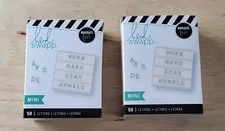 Heidi Swapp MINI TEAL PACK Lightbox Letter Inserts Lot of 2 (100 Inserts)