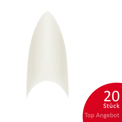 20St. Tip STILETTO natur Gr.4 Nachfüllbeutel künstliche Fingernägel NAILS spitze