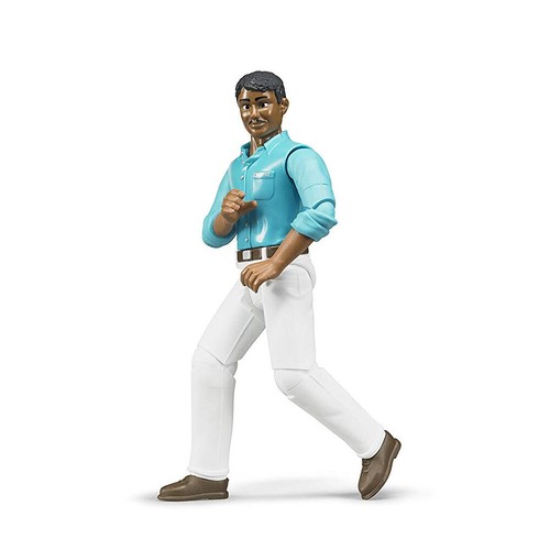 Bruder Toys Man with Medium Skin & White Jeans Action Figure