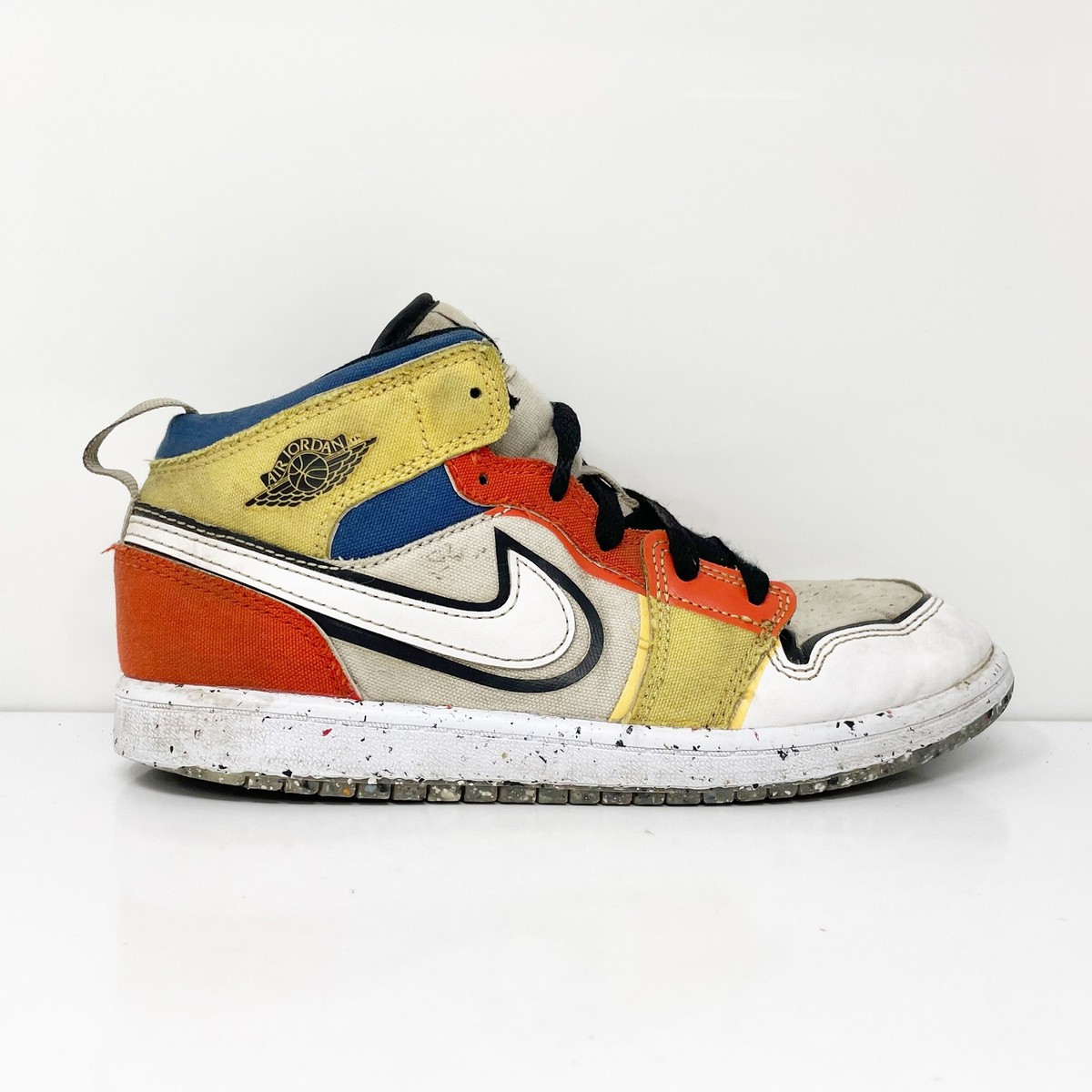Nike Boys Air Jordan 1 Mid SE DV1318-100 White Basketball