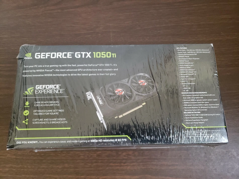 PNY GeForce GTX 1050 TI XLR8 OC 4GB Gaming Graphics Card VCGGTX1050T4XGPB-OC-BB - Image 2 of 4