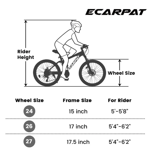 Mountain Bike Full Suspension 21-Speeds Men Women Sport Bicycles 24/26/27.5 Inch - Picture 19 of 38