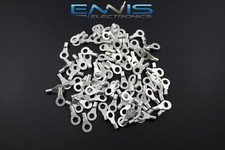 18-22 GAUGE 100 PK UNINSULATED NON INSULATED RING 8 TERMINAL CONNECTOR URR8