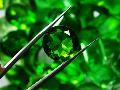 Unique Green PERIDOT 50Ct Lab-Created Mix Shape Lot RING SIZE CERTIFIED Gemstone - Picture 5 of 8