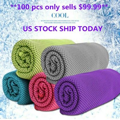 5-Pack Instant Cooling Towels – Ice Cold Chilly Pad For Gym, Running, Yoga, Sports