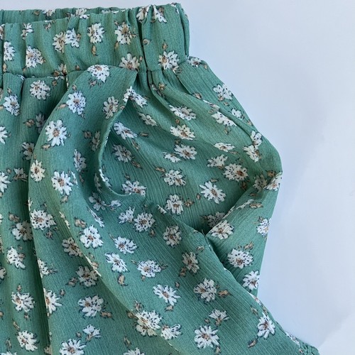 Peoples Project Girls Kids Shorts L(14-16) Green Floral Summer Vacation Boho - Picture 6 of 11