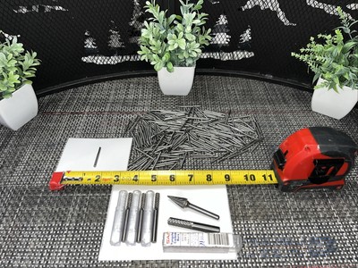 252 QTY! HUGE LOT- 1/8'' Dia Carbide Diamond Pattern Router Bit De-Burr Sait -NEW
