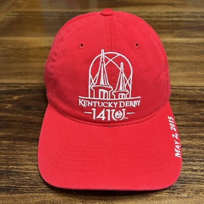 Kentucky Derby Hat Cap Strap Churchill Downs 2015 Men's Red