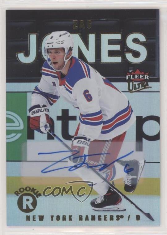 2021 Upper Deck Fleer Ultra Rookies Silver Rainbow Foil Zac Jones Rookie Auto RC