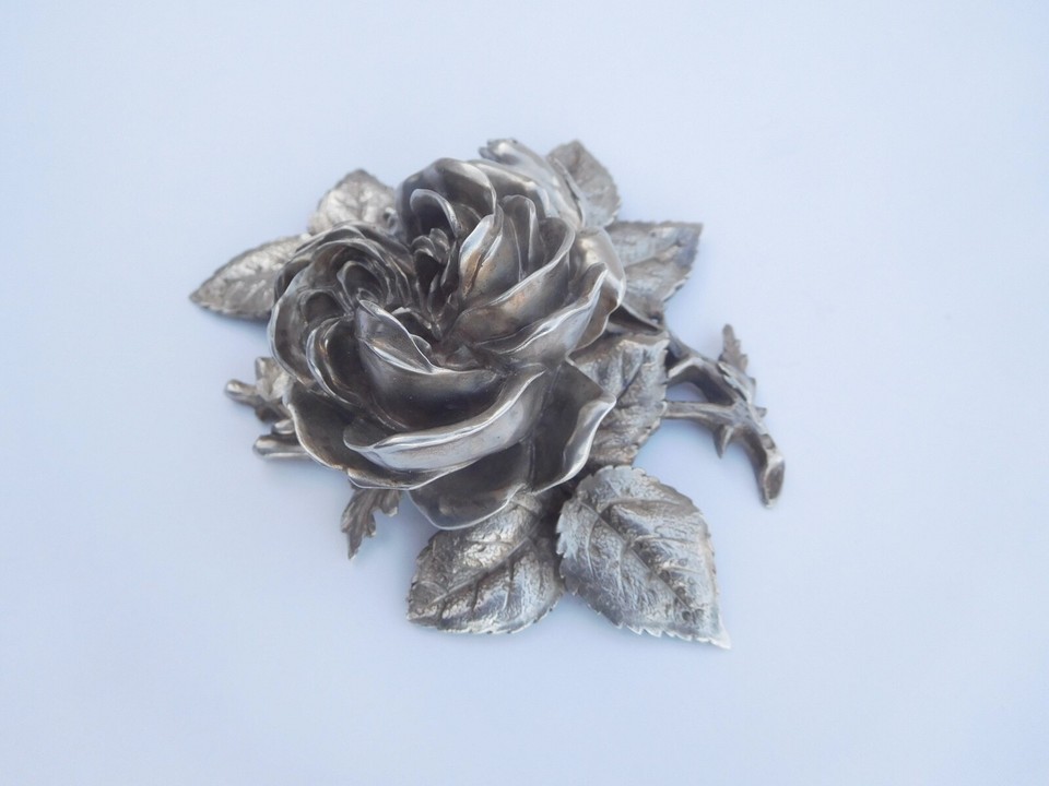 Extremely Rare French Art Nouveau Sterling Silver Roses Desktop ...