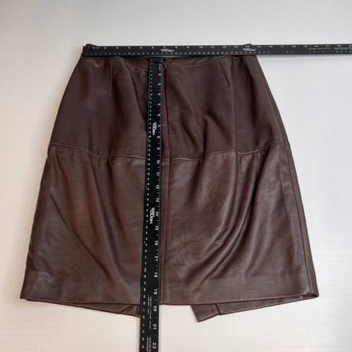 Halogen Skirt Women 6P Petite Leather Wrap Front Slit 29x20 Lined Party Core Go - Picture 10 of 12