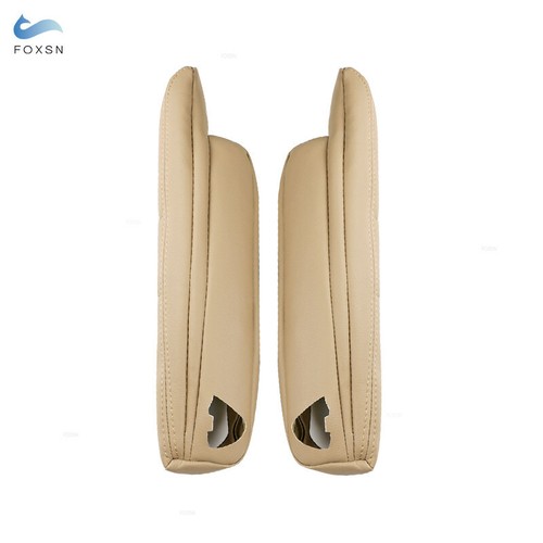 Beige/Tan Leather Seat Armrest Handle Cover For Land Rover Discovery LR3 LR4