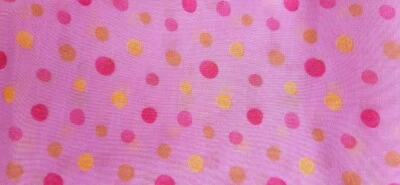 Grand Coupon Tissu Rose Neuf à pois muticolores Laura Laucelle"DOT" - Photo 1/4