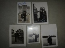 Lot Of 5 Vintage WWII Black-and-White Photos Of US Navy Sailors Their Wives