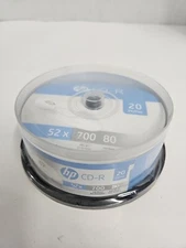 HP - 20 Pk - 52x 700 MB/ 80min CD-R - 20 pk Spindle-Blank CDs - New and Sealed