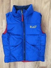 Ralph Lauren Polo Puffer Vest Size 18 Mos EUC Reversible Blue Red Big Pony
