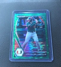 2021 Panini Prizm Draft Picks Adrian Del Castillo Green Pulsar Prizm Parallel