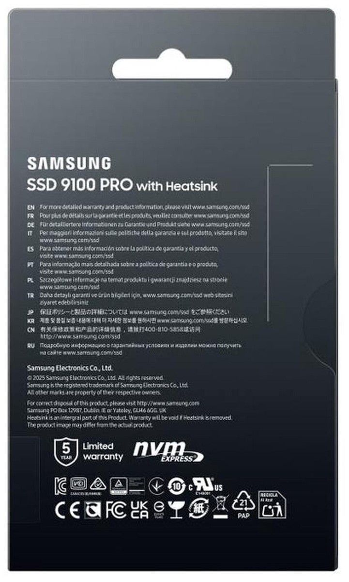 SAMSUNG SSD 9100 PRO 1TB 2TB 4TB (Heatsink) M.2 2280 PCIe