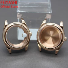 36mm/39mm Rose Gold High-grade Watch Case Sapphire Glass For Seiko NH35 Movement