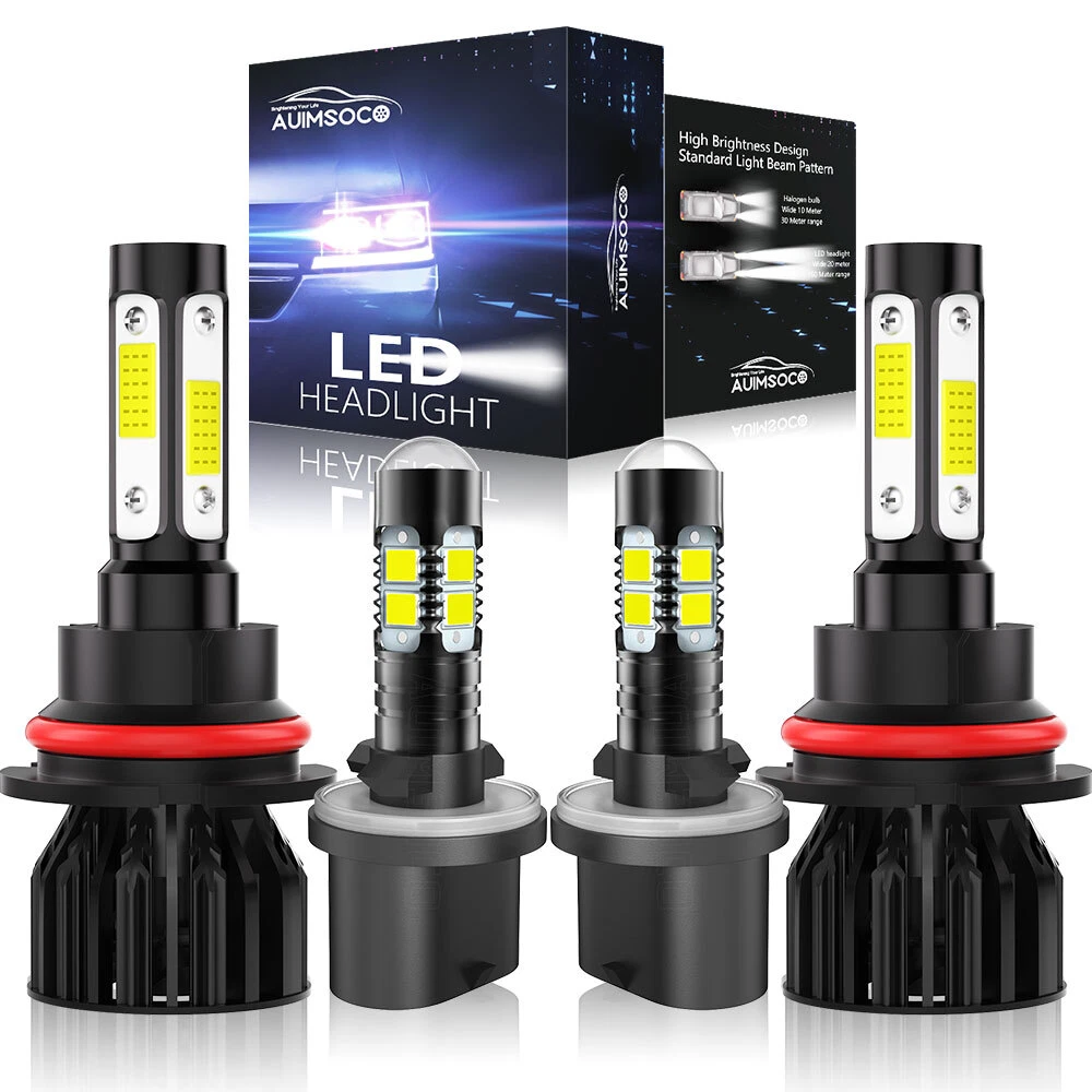 For Ford Mustang 1999-2004 2 Pairs LED Headlight High Low Fog Light Bulbs Bright