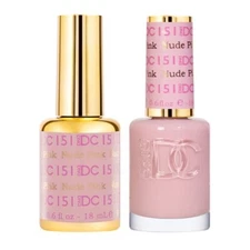 DND DC Soak Off Gel Polish + Matching Nail Lacquer - #151 Nude Pink