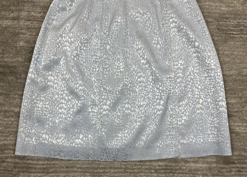 Falda deportiva Cache Alberto Makali para mujer 4 azul plata cremallera lápiz cierre EE. UU. Foto 3 de 4