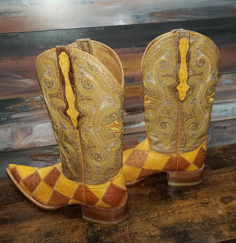 El General Cowboystiefel echtes Alligatorleder Damengröße 8 BRANDNEU - Bild 3 von 7