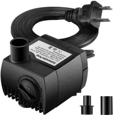 Plug-In 80 GPH Submersible Water Pump Pond Aquarium Fish Tank Fountain with Hose