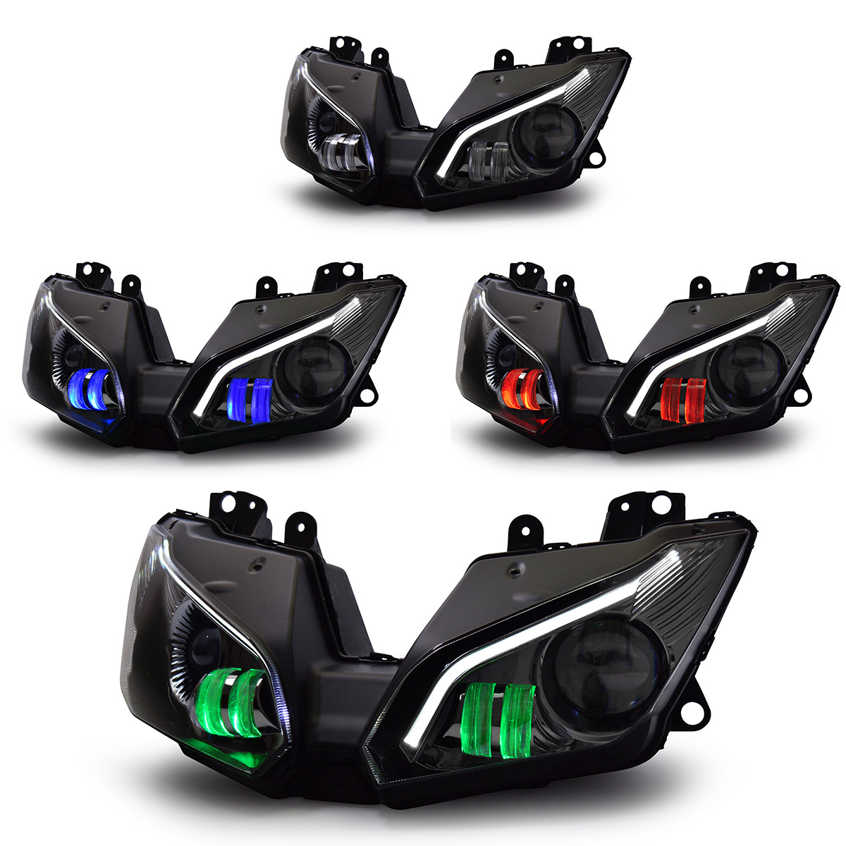 1X LED Headlight Assembly for Kawasaki Ninja 300 13-18 Motorcycle