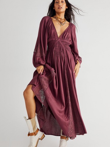 SOUTHWEST LACE MAXI DRESS IN MAUVE | eBay