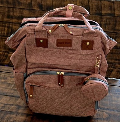 Good Mum Backpack Diaper Bag Pockets Changing Station New USB Audio Port Toys