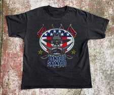 Lynyrd Skynyrd Skull Cowboy T-Shirt, Unisex Black Cotton T-shirt, Size S-5XL