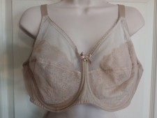 44DD Wacoal Retro Chic Full Figure Underwire Bra Unlined Nude/Beige EUC