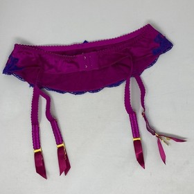 Agent Provocateur Molly Purple Silk Suspender AP3 Medium New