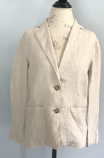 FAHERTY Ventura Linen Blazer Flax size XS Lightweight Button Down MSRP 228 NWT