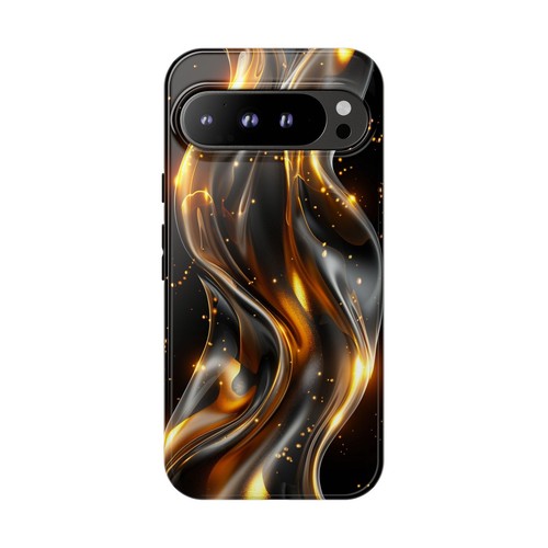 Elegant Black Smoke and Gold Ribbon Design, For iPhone, Google Pixel & Galaxy - 第 84/120 張圖片