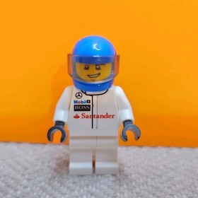 Lego 75911 McLaren Mercedes Pit Stop Driver Minifigure with Blue Helmet