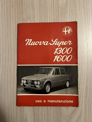 Use and Maintenance Booklet Alfa Romeo Giulia New Super 1300 1600 Original 75