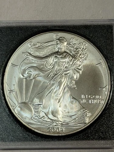 U.S. Mint American Eagle 2004 1 oz Silver Coin .999 Fine Business Uncertified