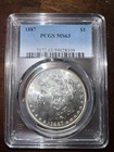 1887-P $1  Morgan Silver Dollar PCGS Cert MS63 Beauty! 🤯