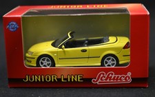 Schuco Junior Line 1/43 Saab 9-3 Aero Convertible 2004 Yellow Diecast Model