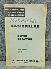 OEM Factory CAT Caterpillar DW20 Tractor 57C 67C Operation Maintenance Manual