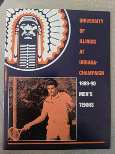 1989-90 Illinois Fighting Illini Men's Tennis Media Guide Gary Pearne B Dillman