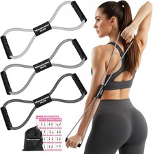 Resistance Bands, Figure 8 Fitness Exercise Bands with Handles - 8 Shaped Resist