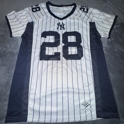 2025 NEW YORK YANKEES AUSTIN WELLS FOOTBALL JERSEY #28 SGA 9/5/25 IN HAND 