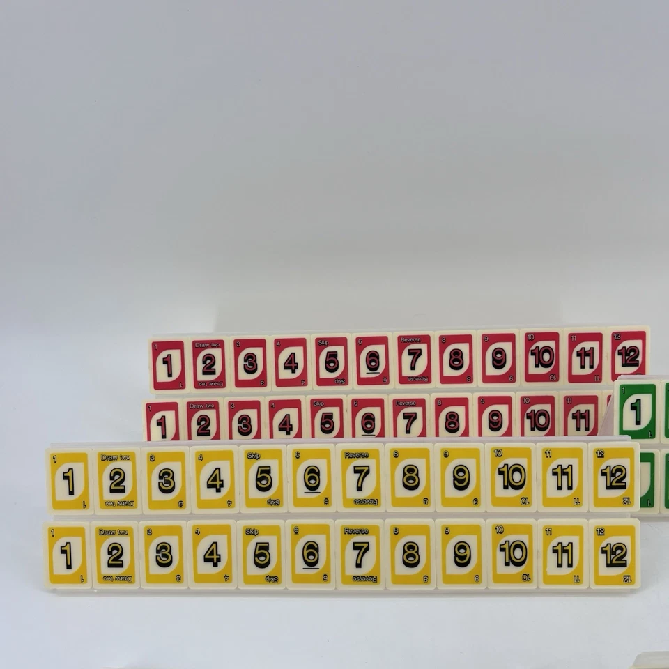 UNO Rummy Up 1993 Juego de Mesa Mattel Azulejos 100% Completo SIN CAJA Foto 4 de 4