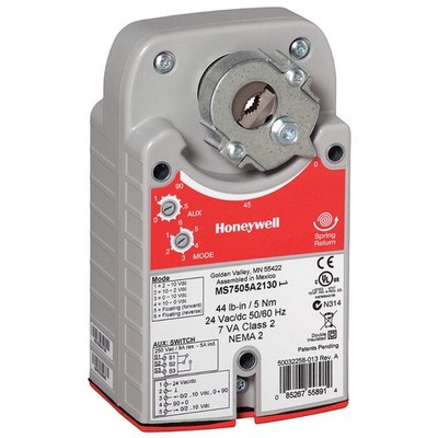 HONEYWELL MS7505A2130 Actuator,Damper & Valve,44 in-lb,24V AC 6HMH3