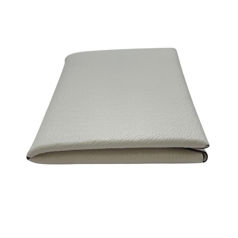 Hermes Calvi Card Case Chevre Craie 4.1in Women's Pre-owned thumbnail 3