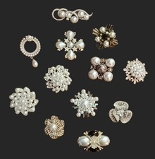 SELECT Brooch PIN with PEARLS Stock Pin Lapel Pin Accessory by ORNAMENTS